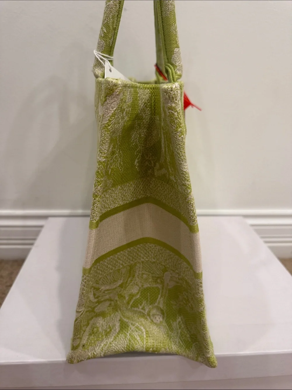 Dior Riviera Medium Book Tote Green  Limited Edition Toile de Jouy Canvas NWT